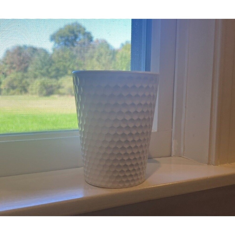 Honeycomb Ivory Planter Vase - Picture 10 of 10